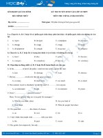 Đề thi tuyển sinh THPT lớp 10 chuyên Anh tỉnh Quảng Bình