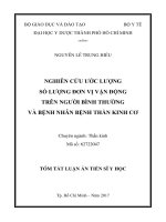 Nghiên cứu ước lượng số lượng đơn vị vận động trên người bình thường và bệnh nhân bệnh thần kinh cơ (tt)