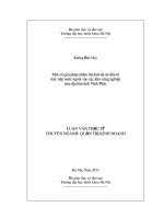 Một số giải pháp nhằm thu hút dự án đầu tư trực tiếp nước ngoài vào các khu công nghiệp trên địa bàn tỉnh Vĩnh Phúc