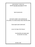 Xây dựng chiến lược kinh doanh của Công ty cổ phần dược phẩm Trường Thọ