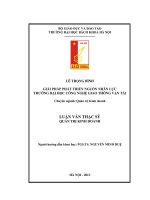 Giải pháp phát triển nguồn nhân lực trường Đại học Công nghệ giao thông vận tải