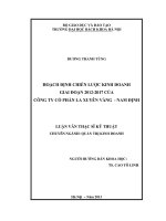 Hoạch định chiến lược kinh doanh giai đoạn 2012 - 2017 của Công ty Cổ phần La Xuyên Vàng - Nam Định.