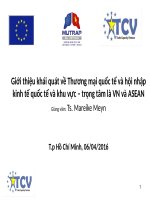 Giới thiệu khái quát về Thương mại quốc tế và hội nhập kinh tế quốc tế và khu vực – trọng tâm là VN và ASEAN