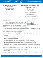 Đề thi HSG Vật lý 12 Sở GDĐT Hải Dương 20162017 có lời giải chi tiết