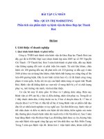 Phân tích sản phẩm dịch vụ bệnh viện đa khoa hợp lực thanh hoá