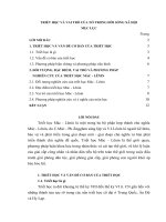 TÀI LIỆU THAM KHẢO CHUYÊN đề   TRIẾT học và VAI TRÒ của nó TRONG đời SỐNG xã hội