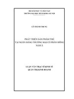 Phát triển sản phẩm thẻ tại ngân hàng thương mại cổ phần Đông Nam Á.