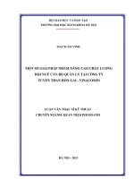 Một số giải pháp nhằm nâng cao chất lượng đội ngũ cán bộ quản lý tại Công ty tuyển than Hòn Gai - Vinacomin