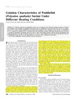 Gelation characteristics of paddlefish (polyodon spathula) surimi under different heating conditions