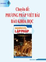 Chuyên Đề Phương Pháp Viết Bài Báo Khoa Học