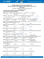 Đề thi HSG Toán 9 năm 20162017 Phòng GDĐT Thanh Thuỷ có đáp án