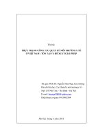 Thực Trạng Công Tác Quản Lý Môi Trường Y Tế  Ở Việt Nam  Tồn Tại Và Đề Xuất Giải Pháp