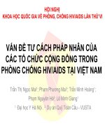 Vấn Đề Tư Cách Pháp Nhân Của Các Tổ Chức Cộng Đồng Trong Phòng Chống Hiv/Aids Tại Việt Nam