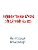 NHẬN ĐỊNH TÌNH HÌNH TỬ VONG SỐT XUẤT HUYẾT NĂM 2015