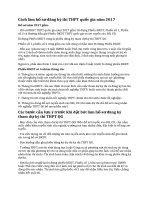 Cách làm hồ sơ đăng ký thi THPT quốc gia năm 2017