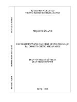 Các giải pháp nâng cao chất lượng nhân lực tại Công ty chứng khoán APEC