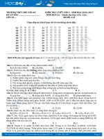 4 Đề kiểm tra 1 tiết môn Hoá học lớp 12 năm 20162017  THPT Chu Văn An (có đáp án)