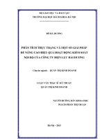 Phân tích thực trạng và một số giải pháp để nâng cao hiệu quả hoạt động kiểm soát nội bộ của Công ty điện lực Hải Dương