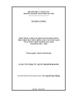 Phân tích và đề xuất một số giải pháp nhằm thực hiện mục tiêu chiến lược cấp nước sạch vùng nông thôn tỉnh Quảng Ninh giai đoạn 2011 - 2020 .