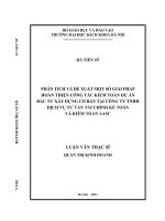 Phân tích và đề xuất một số giải pháp hoàn thiện công tác kiểm toán dự án đầu tư xây dựng cơ bản tại công ty TNHH dịch vụ tư vấn tài chính kế toán và kiểm toán AASC.