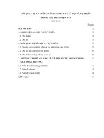 TÀI LIỆU CHUYÊN đề TRIẾT học   mối QUAN hệ và NHỮNG vấn đề cơ bản về xã hội và tự NHIÊN TRONG GIAI đoạn HIỆN NAY