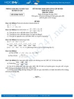 Đề thi HSG Toán 8 cấp huyện năm 20162017 Phòng GDĐT Củ Chi có đáp án