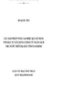 Các giải pháp nâng cao hiệu quả sử dụng vốn đầu tư xây dựng cơ bản từ ngân sách nhà nước trên địa bàn tỉnh Nam Định.