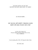 Áp dụng số phức trong giải một số bài toán sơ cấp 