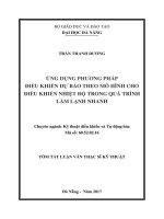 Ứng dụng phương pháp điều khiển dự báo theo mô hình cho điều khiển nhiệt độ trong quá trình làm lạnh nhanh