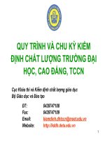 Quy Trình Và Chu Kỳ Kiểm Định Chất Lượng Trường Đại Học, Cao Đẳng, TCCN