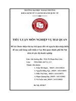 Hoàn thiện thủ tục hải quan đối với nguyên liệu nhập khẩu để sản xuất hàng xuất khẩu ở Cục Hải quan thành phố Hà Nội nhìn từ góc độ doanh nghiệp