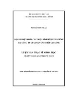Một số biện pháp cải thiện tình hình tài chính tại Công ty cổ phần Luyện cán thép Gia Sàng