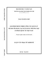 Giải pháp hoàn thiện công tác quản lý rủi ro tín dụng tại Ngân hàng thương mại cổ phần quốc tế Việt Nam