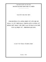 Ảnh hưởng của sóng điện từ lên hệ số hall và từ trở hall trong dây lượng tử hình chữ nhật với cơ chế tán xạ điện tử   phonon quang 