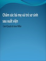 Bài giảng Chăm sóc bà mẹ và trẻ sơ sinh sau xuất viện