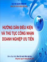 Hướng Dẫn Điều Kiện  Và Thủ Tục Công Nhận  Doanh Nghiệp Ưu Tiên