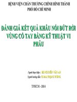 Đánh Giá Kết Quả Khâu Nối Đứt Rời Vùng Cổ Tay Bằng Kỹ Thuật Vi Phẫu