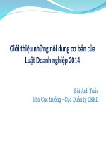 Giới thiệu những nội dung cơ bản của Luật Doanh nghiệp 2014