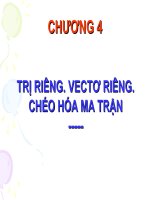 Bài giảng trị riêng. Vectơ riêng chéo hóa ma trận