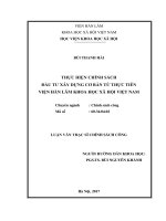 Thực hiện chính sách đầu tư xây dựng cơ bản từ thực tiển viện hàn lâm khoa học xã hội 