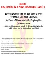 Đánh giá 2 kỹ thuật dùng cho giám sát đo tải lượng HIV trên mẫu DBS, dự án ANRS 12338