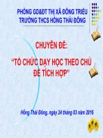 Chuyên đề “tổ chức dạy học theo chủ đề tích hợp”