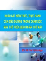 Khảo Sát Kiến Thức, Thực Hành Của Điều Dưỡng Trong Chăm Sóc Máy Thở Trên Bệnh Nhân Thở Máy
