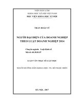 Người đại diện của doanh nghiệp theo luật doanh nghiệp năm 2014 