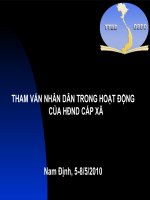 Tham Vấn Nhân Dân Trong Hoạt Động Của HĐND Cấp Xã