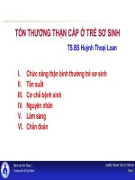 Bài giảng Tổn thương thận cấp ở trẻ sơ sinh