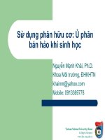 Sử dụng phân hữu cơ Ủ phân bán hảo khí sinh học