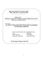 bài tiểu luận triết 1