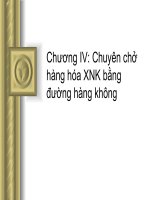 Chuyên chở hàng hóa XNK bằng đường hàng không