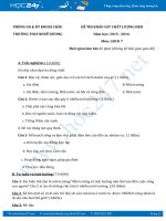 Bộ 2 đề thi học kì 2 môn GDCD lớp 7 năm 2017